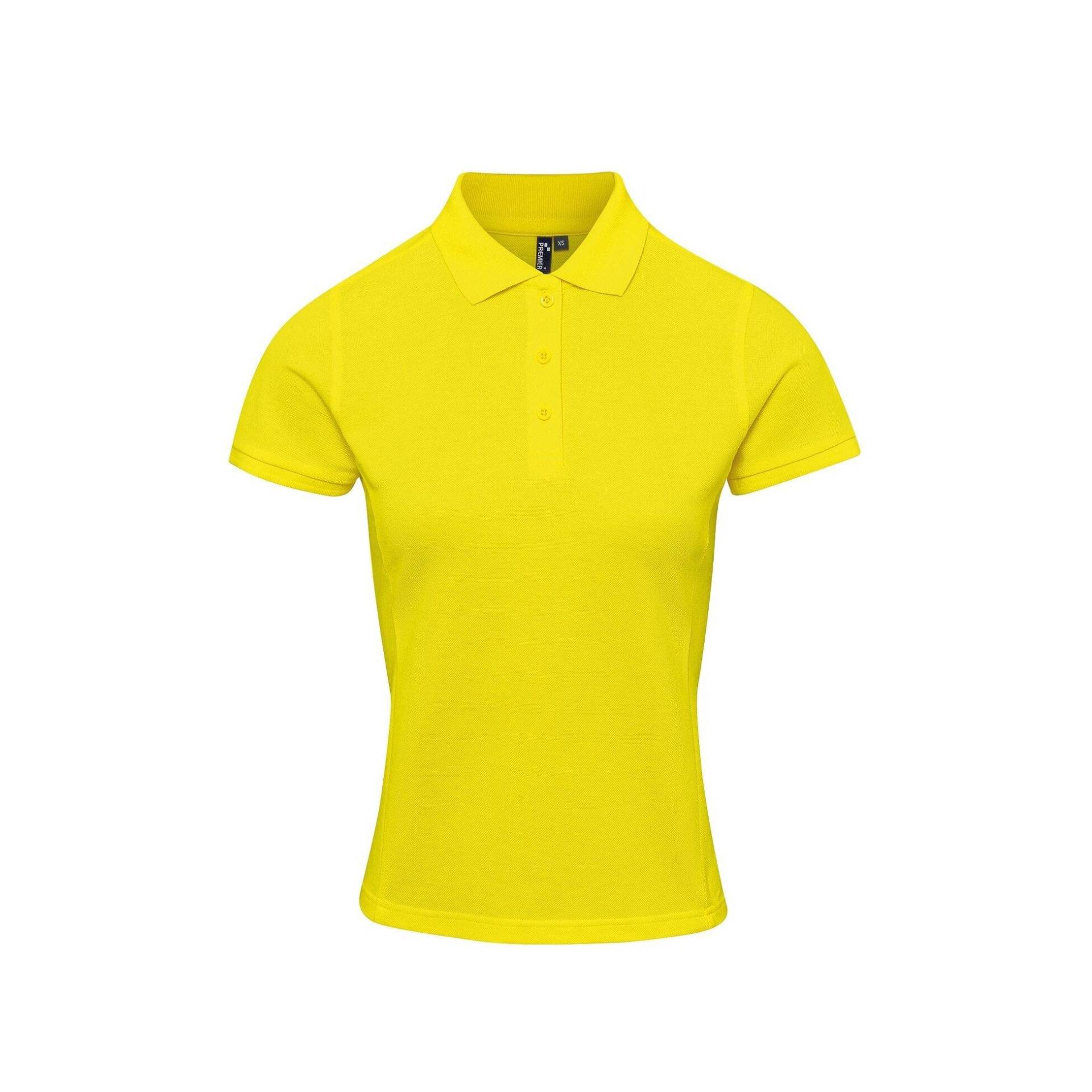 Poloshirt Coolchecker Mit Coolplus Damen Gelb L von PREMIER
