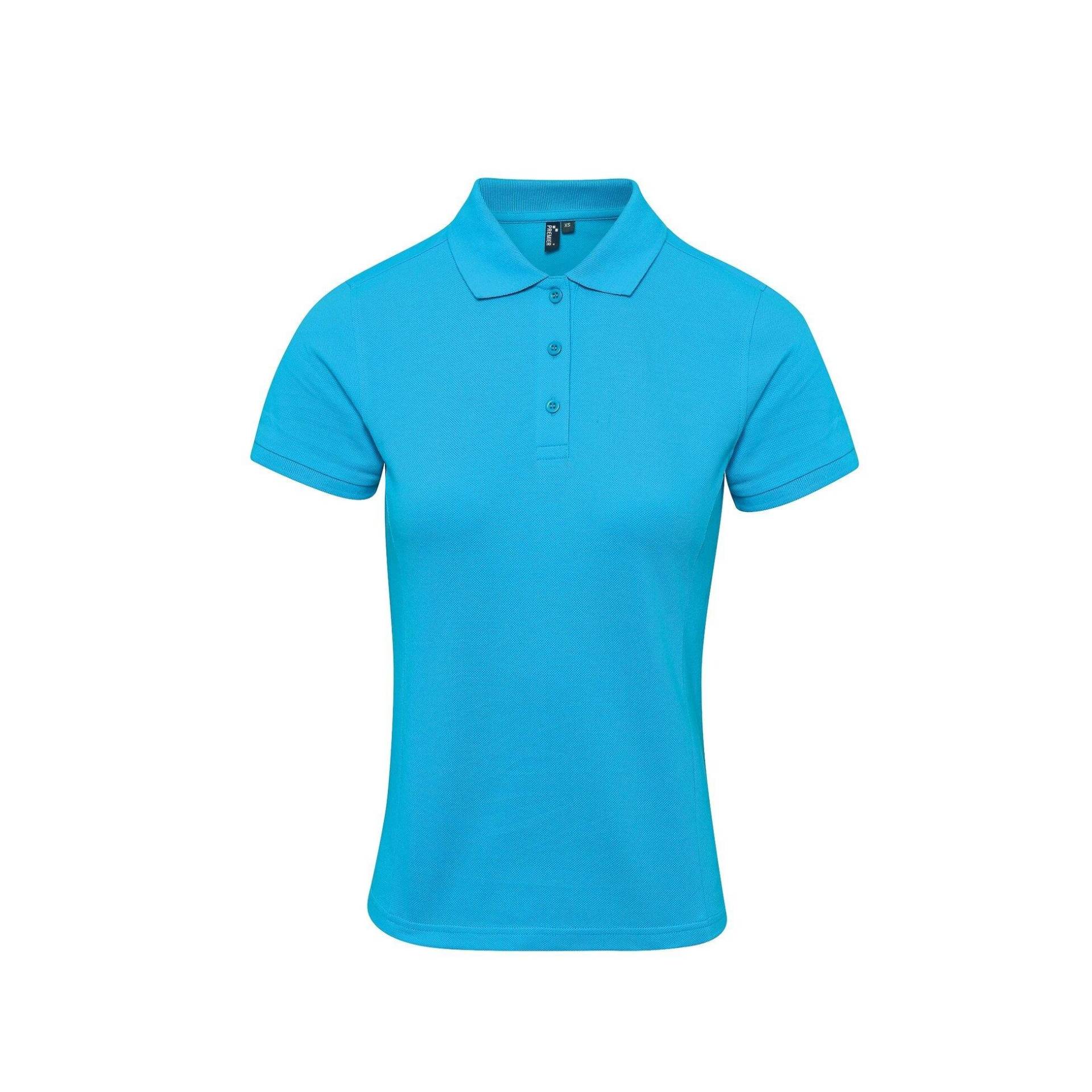 Poloshirt Coolchecker Mit Coolplus Damen Türkisblau L von PREMIER