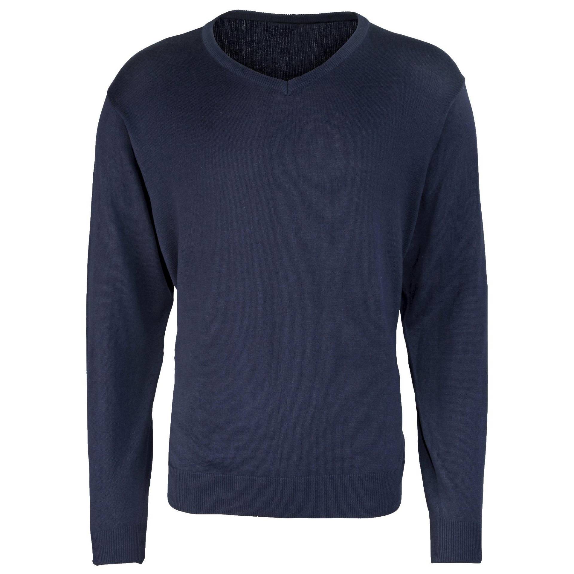 Strickpullover Mit Vausschnitt Herren Marine L von PREMIER