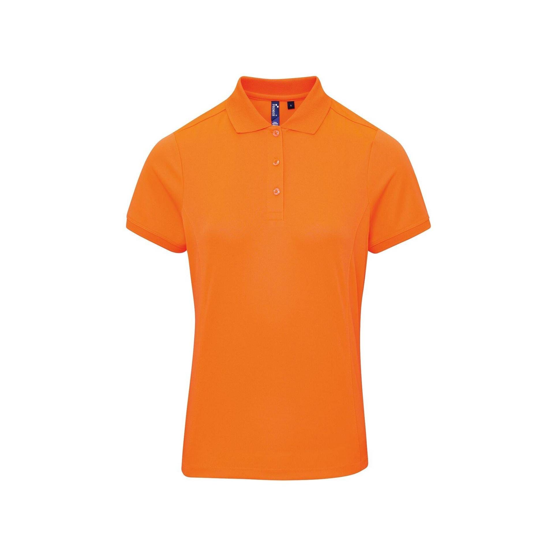 Coolchecker Piqué Poloshirt Polohemd, Kurzarm Damen Orange L von PREMIER