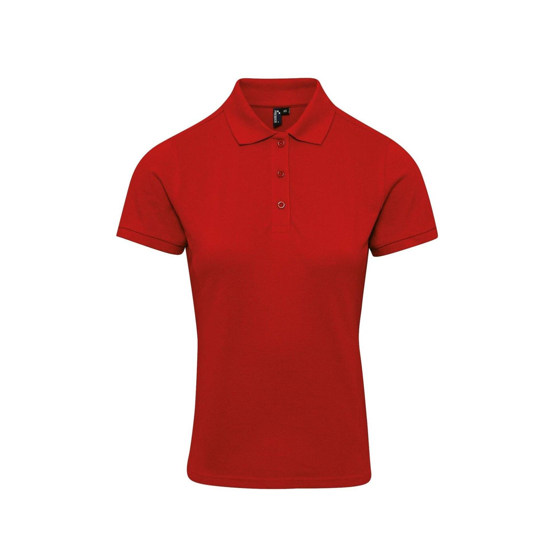 Poloshirt Coolchecker Mit Coolplus Damen Rot Bunt L von PREMIER