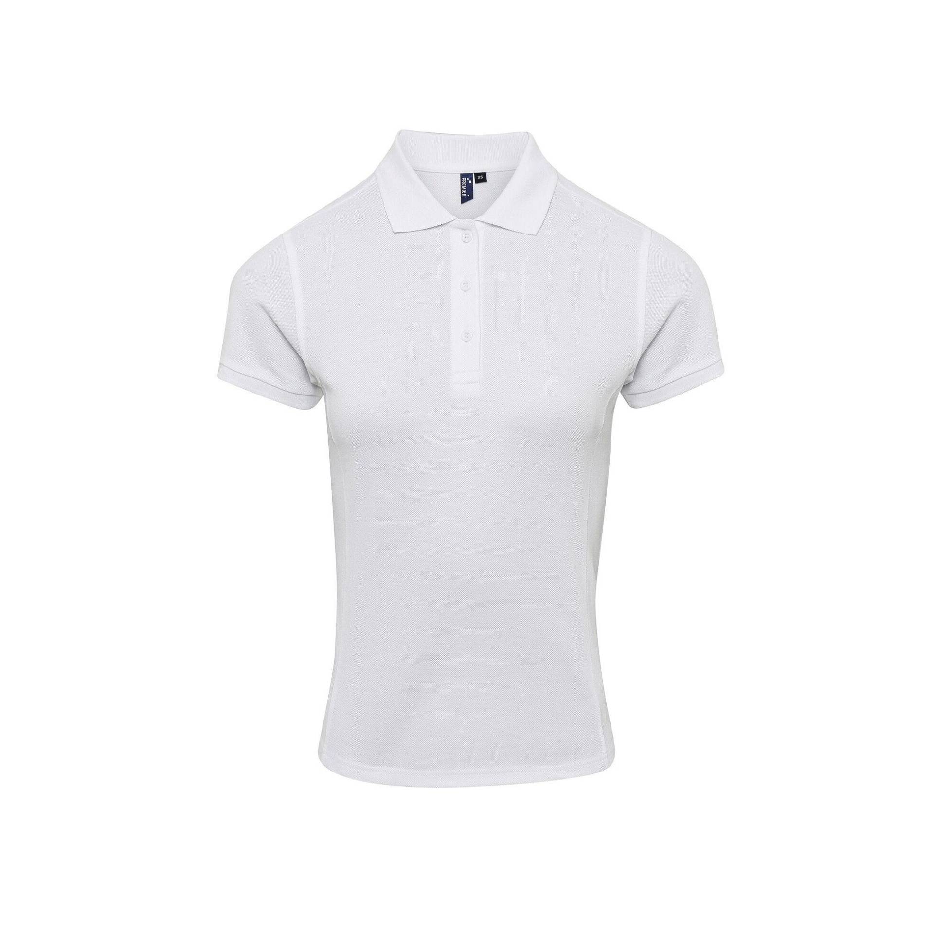 Poloshirt Coolchecker Mit Coolplus Damen Weiss M von PREMIER