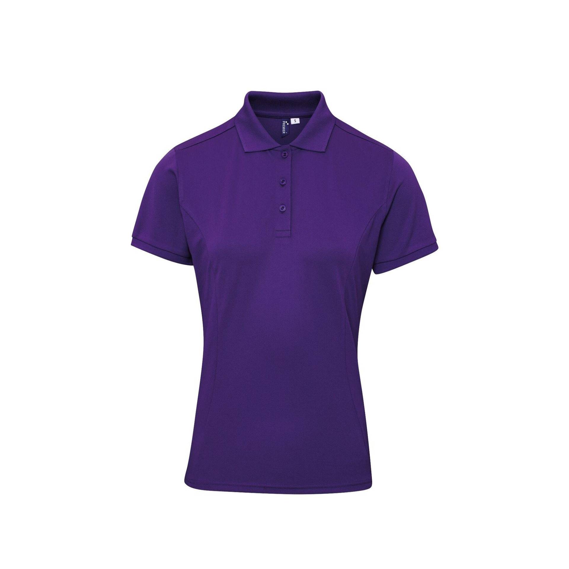 Poloshirt Coolchecker Mit Coolplus Damen Lila S von PREMIER