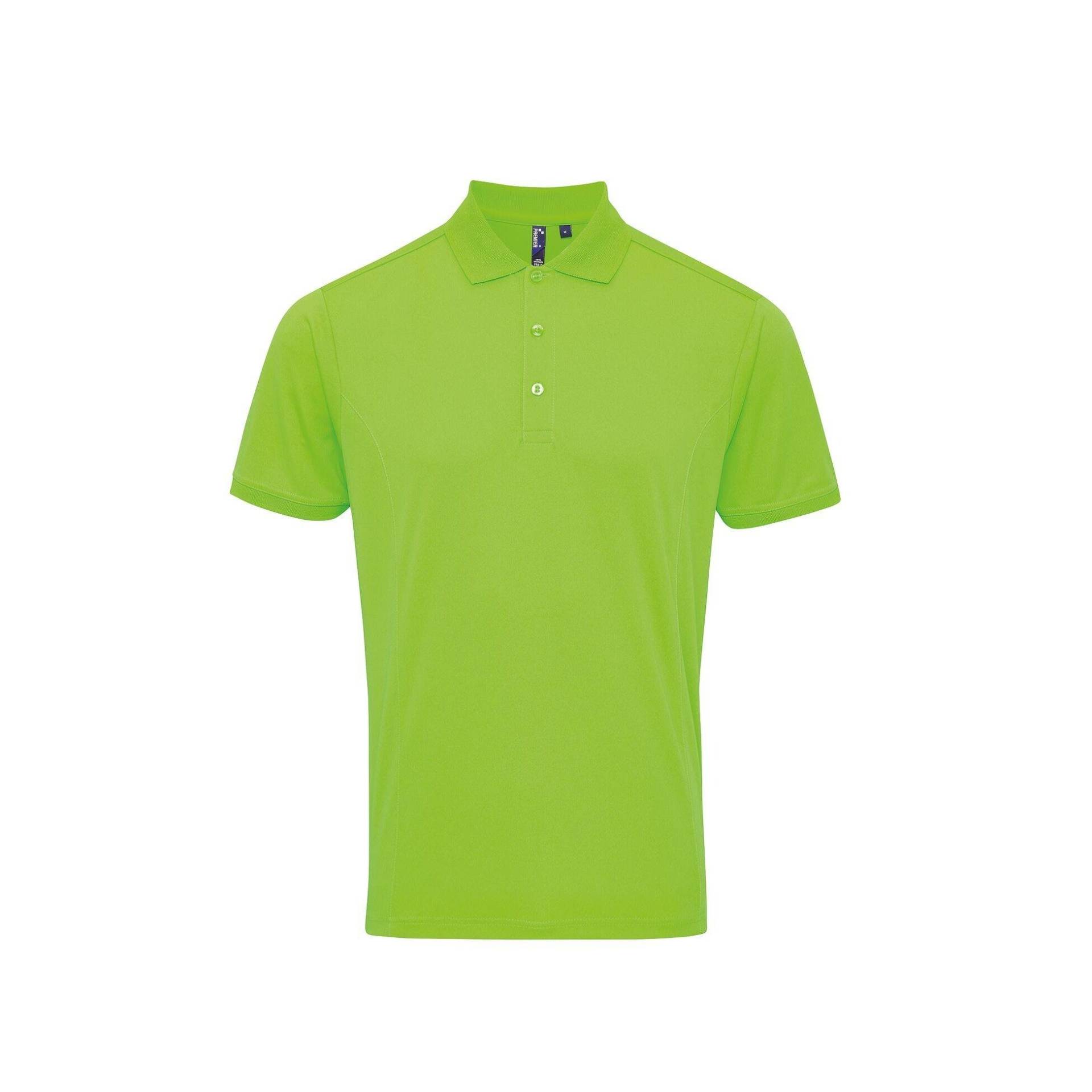 Coolchecker Pique Kurzarm Polo Tshirt Herren Grün XL von PREMIER