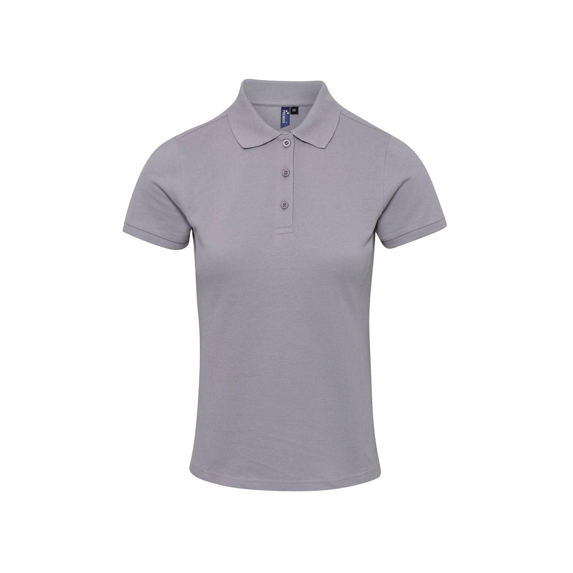 Poloshirt Coolchecker Mit Coolplus Damen Silber XL von PREMIER