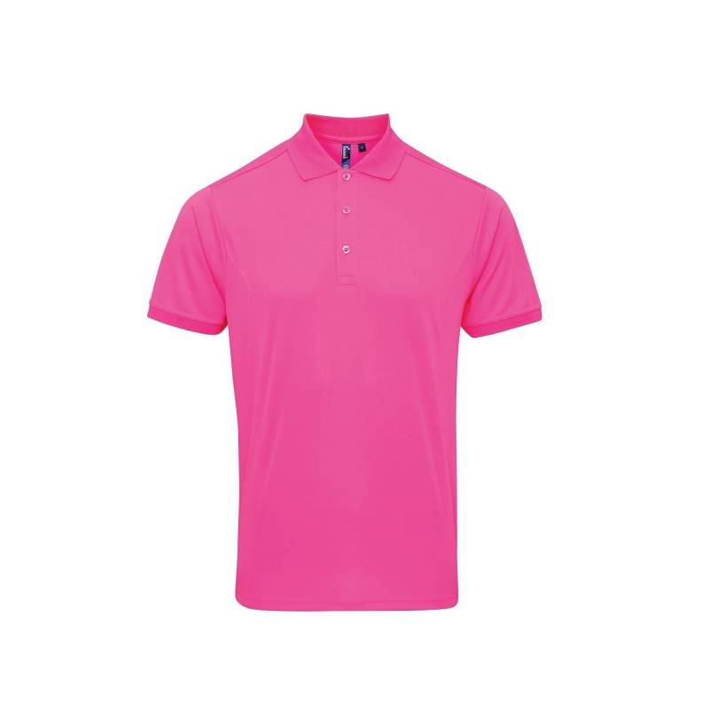 Coolchecker Pique Kurzarm Polo Tshirt Herren Pink XL von PREMIER