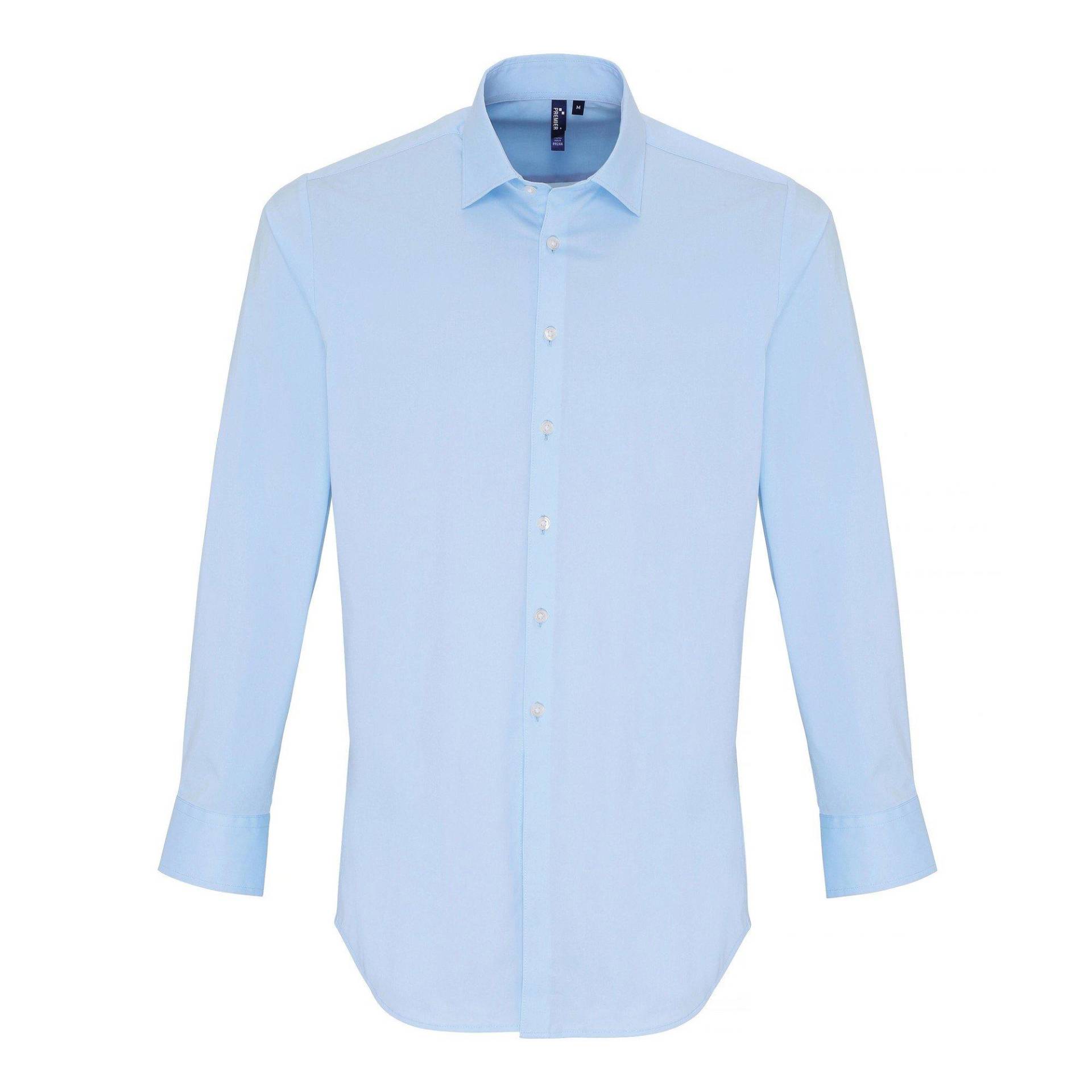 Hemd Langärmlig Herren Blau XL von PREMIER