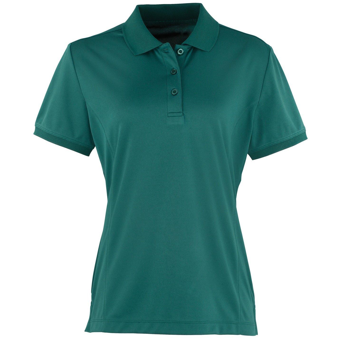 Coolchecker Piqué Poloshirt Polohemd, Kurzarm Damen Dunkelgrün XS von PREMIER