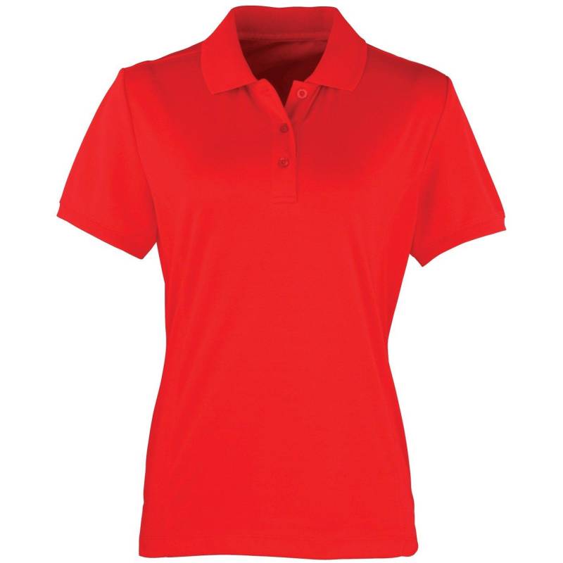Coolchecker Piqué Poloshirt Polohemd, Kurzarm Damen Rot XS von PREMIER