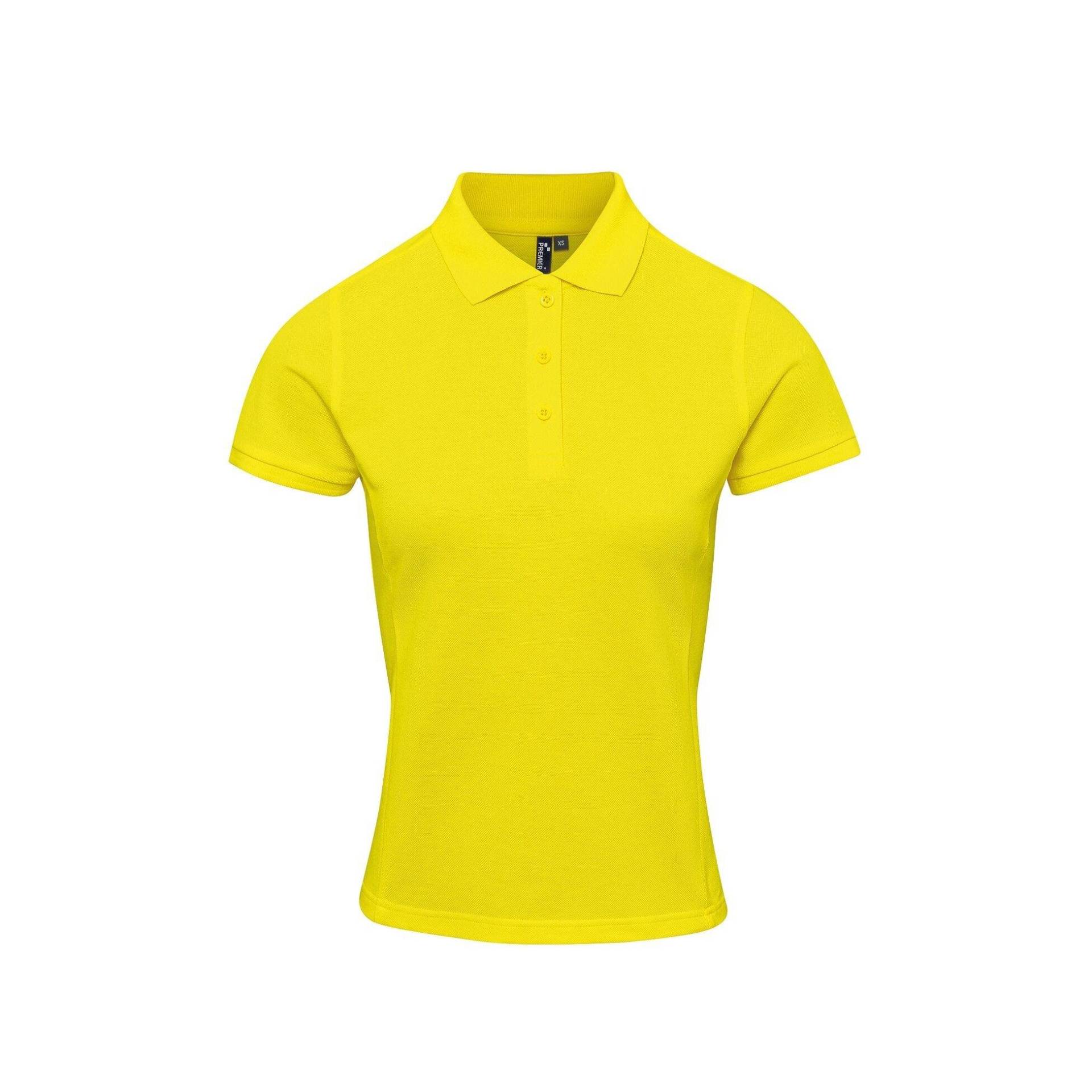 Poloshirt Coolchecker Mit Coolplus Damen Gelb XXL von PREMIER