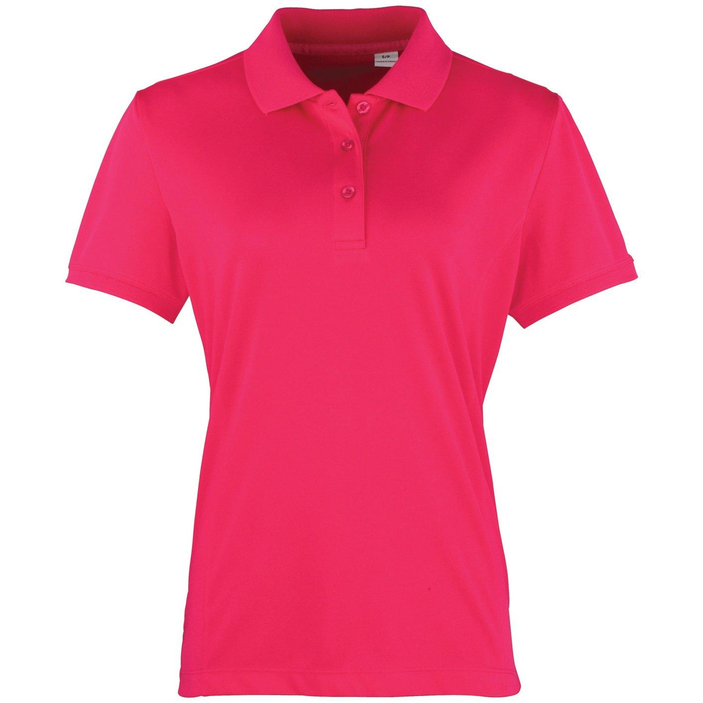 Coolchecker Piqué Poloshirt Polohemd, Kurzarm Damen Pink XXL von PREMIER