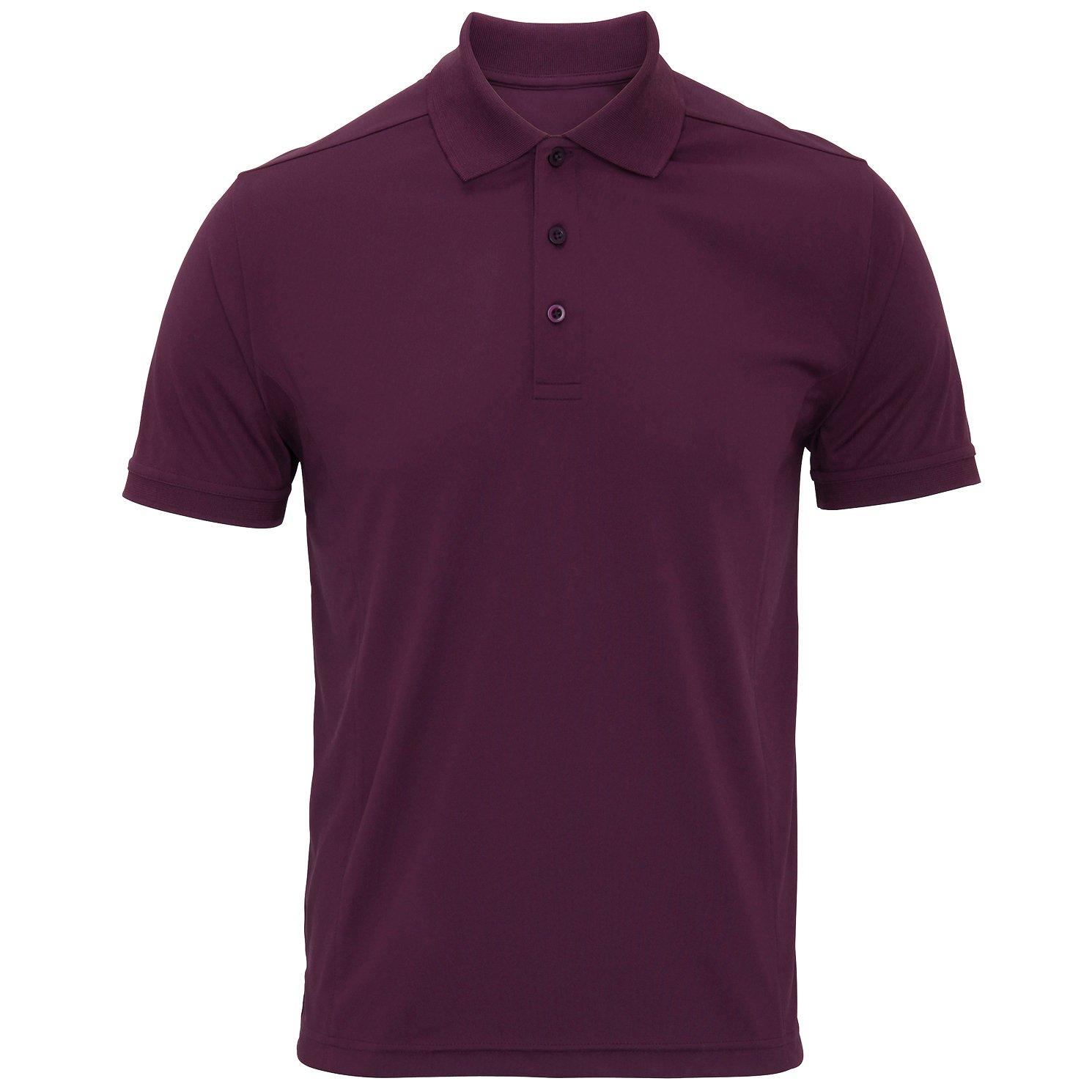 Coolchecker Pique Kurzarm Polo Tshirt Herren Lila L von PREMIER