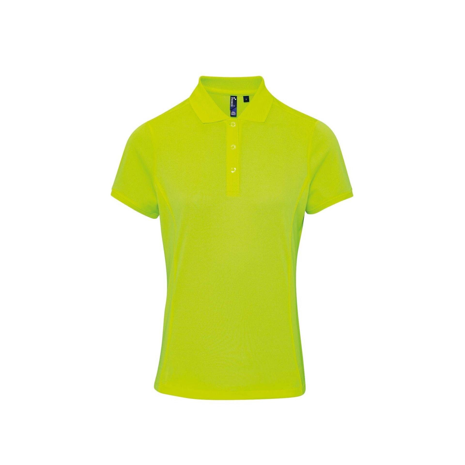 Coolchecker Piqué Poloshirt Polohemd, Kurzarm Damen Limone S von PREMIER
