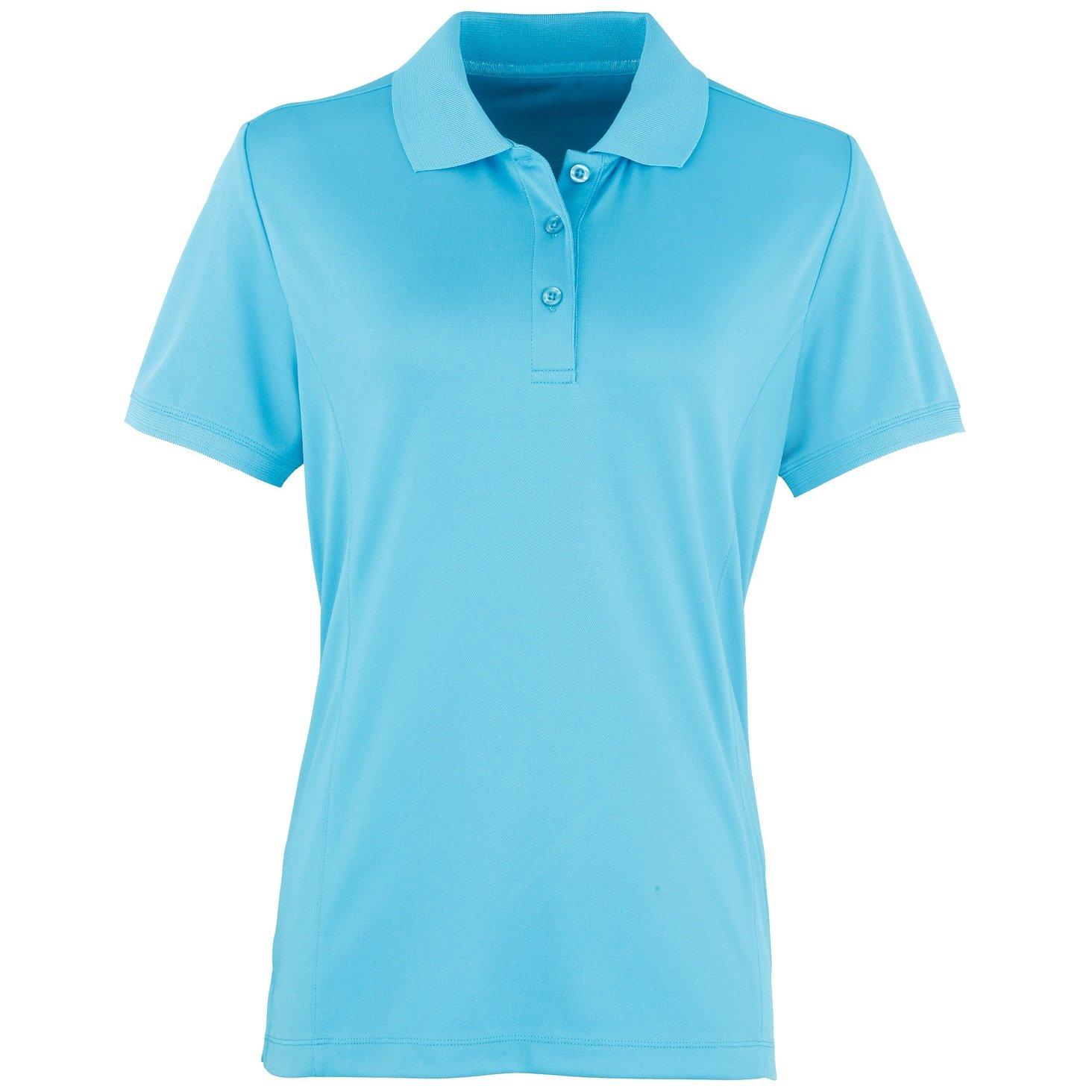 Coolchecker Piqué Poloshirt Polohemd, Kurzarm Damen Türkisblau XL von PREMIER