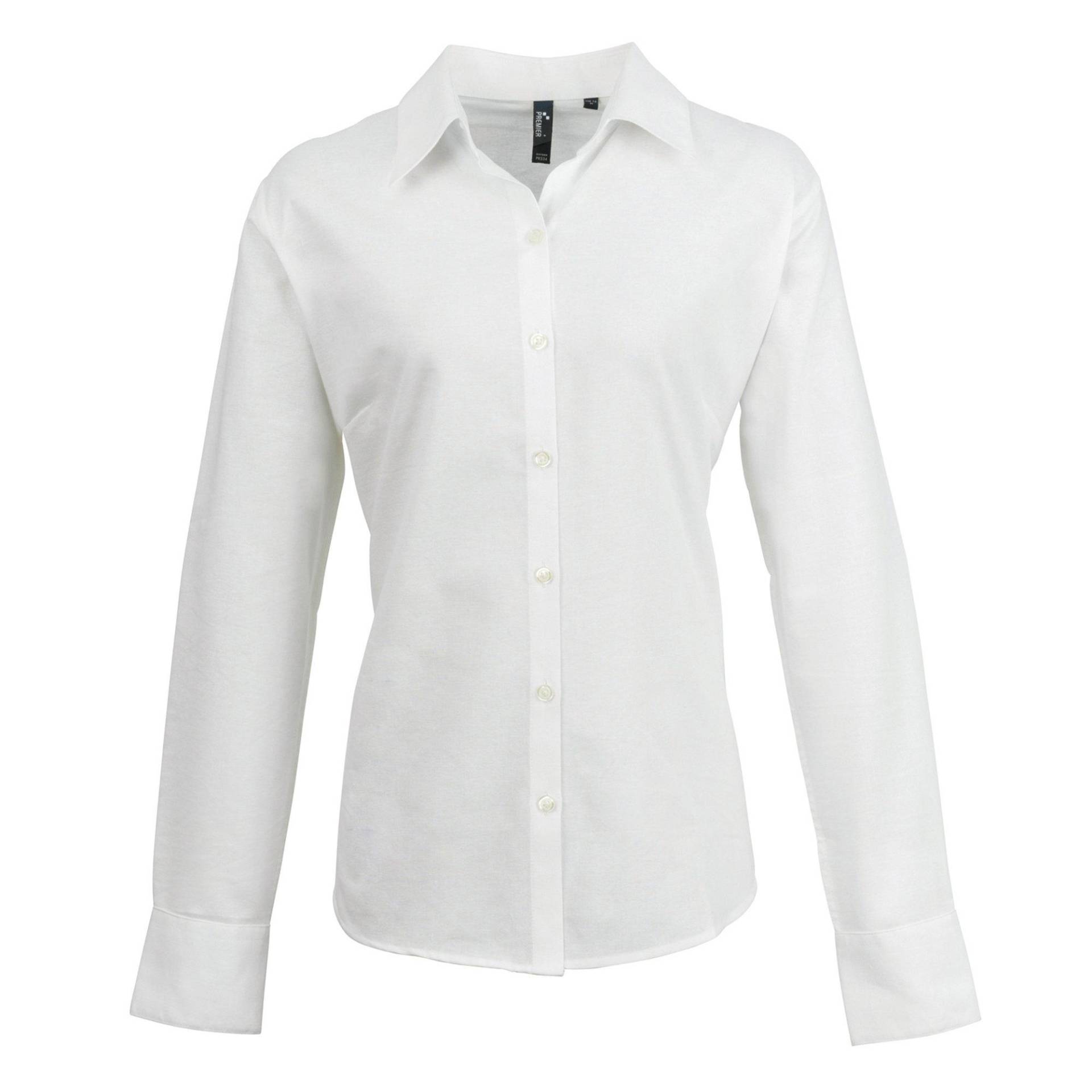 Oxfordbluse Bluse Arbeitshemd, Langärmlig Damen Weiss 46 von PREMIER