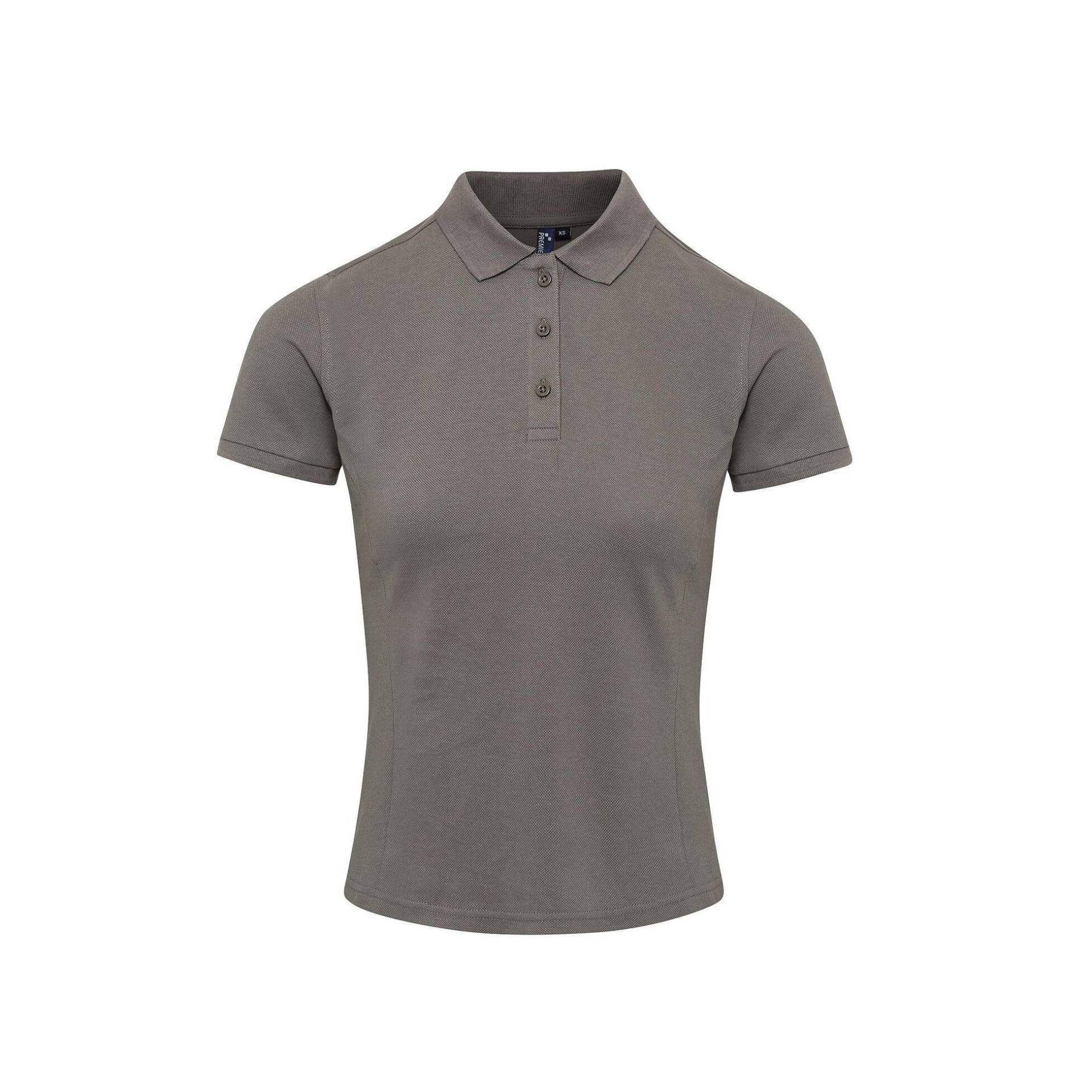 Poloshirt Coolchecker Mit Coolplus Damen Grau L von PREMIER