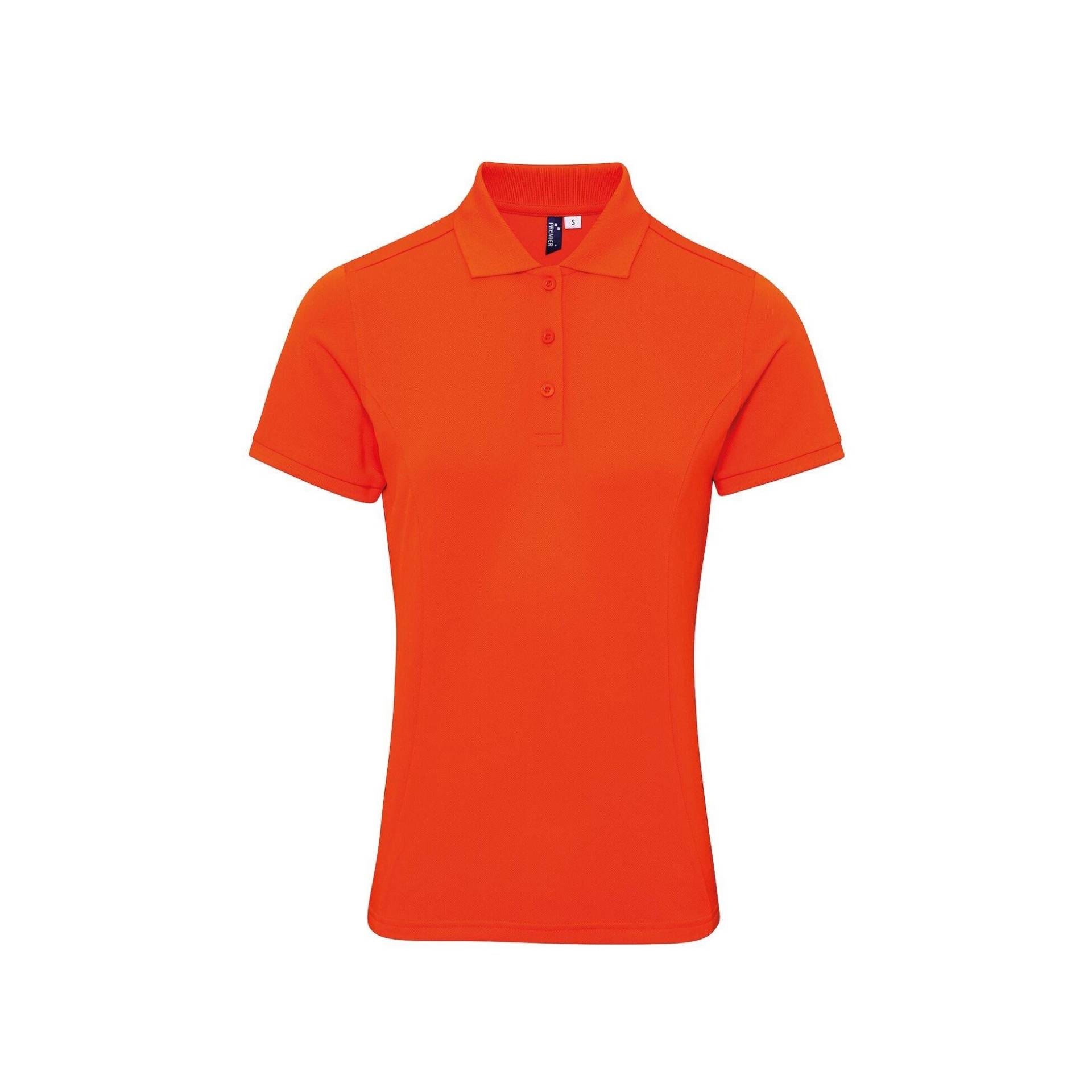 Poloshirt Coolchecker Mit Coolplus Damen Orange L von PREMIER