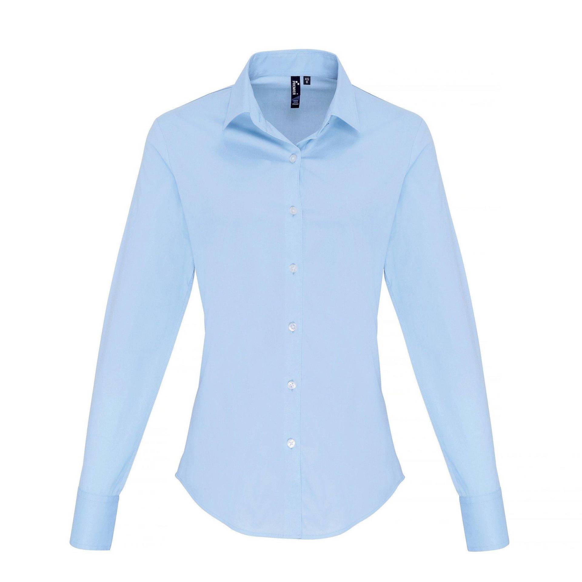 Bluse Langärmlig Damen Blau XXL von PREMIER