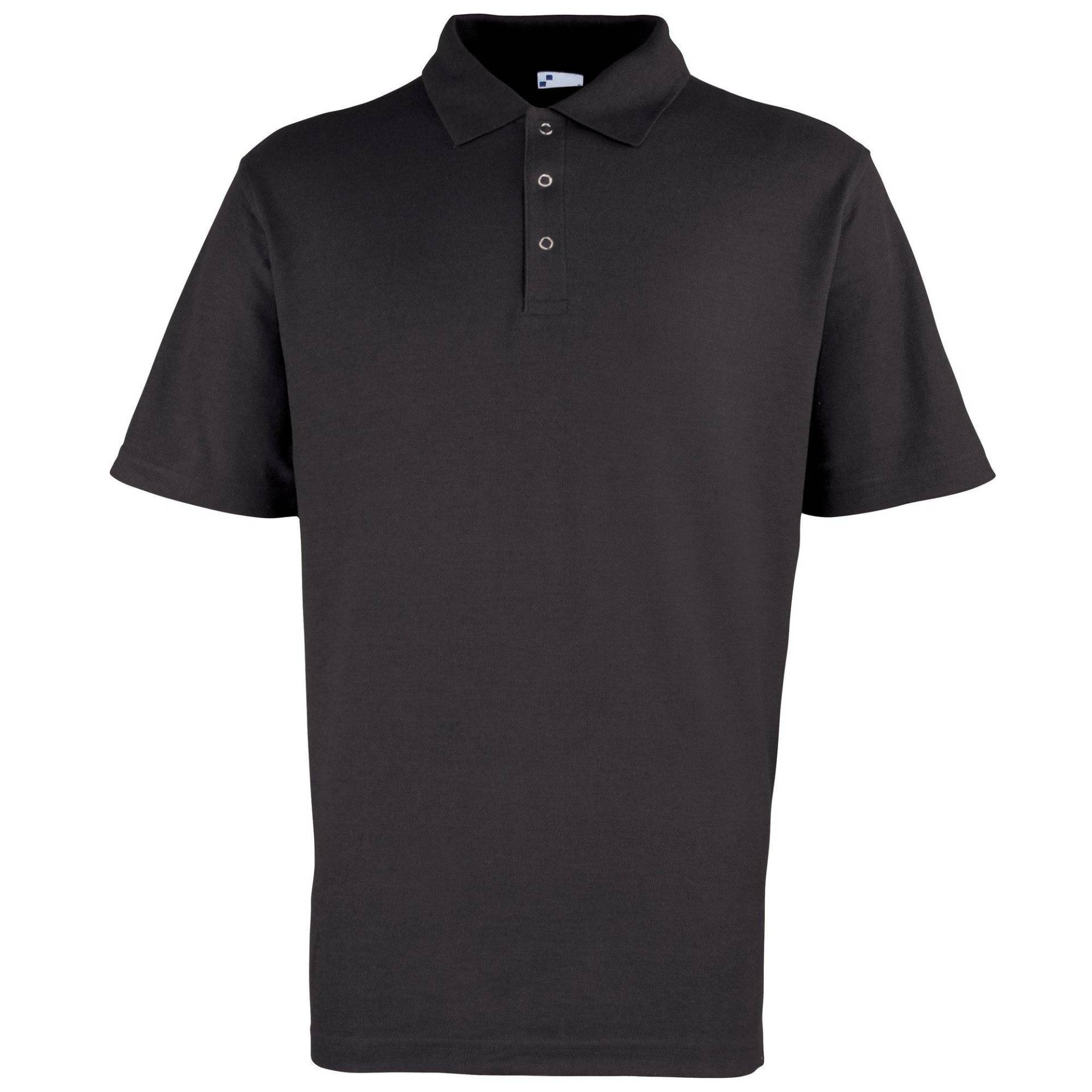 Poloshirt, Unifarben Herren Schwarz L von PREMIER