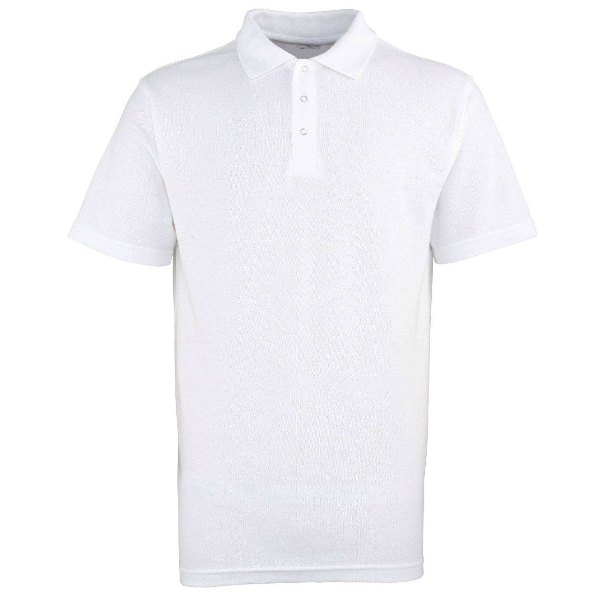 Poloshirt, Unifarben Herren Weiss M von PREMIER