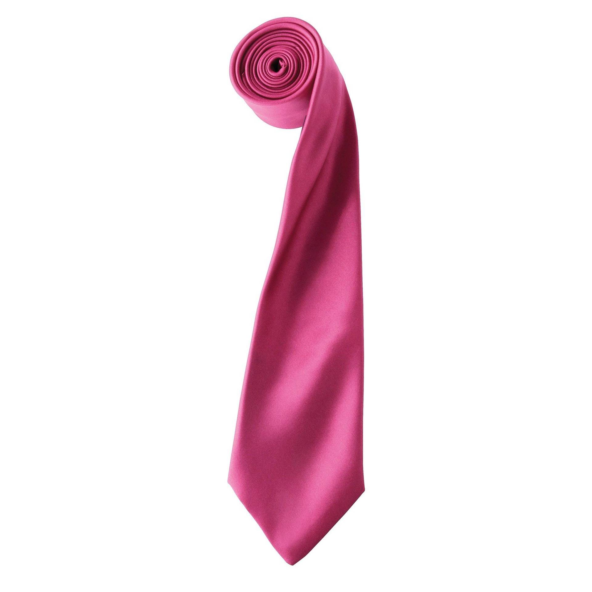 Satinkrawatte, Unifarben Herren Pink ONE SIZE von PREMIER