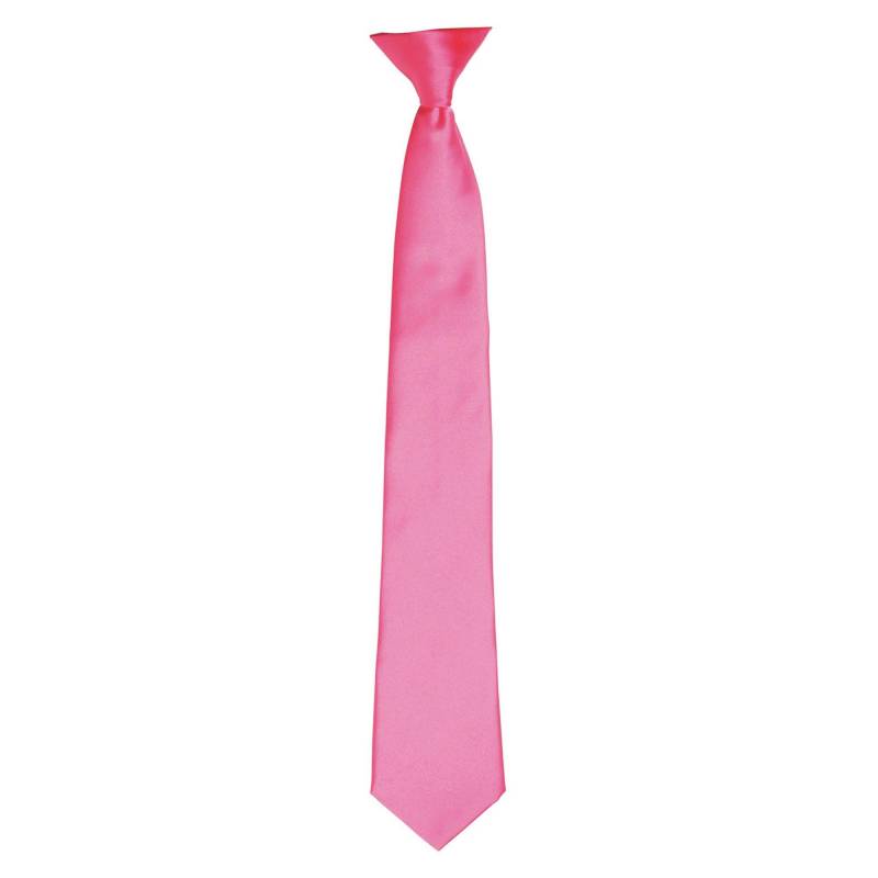 Satinkrawatte Zum Anklipsen Herren Fuchsia ONE SIZE von PREMIER