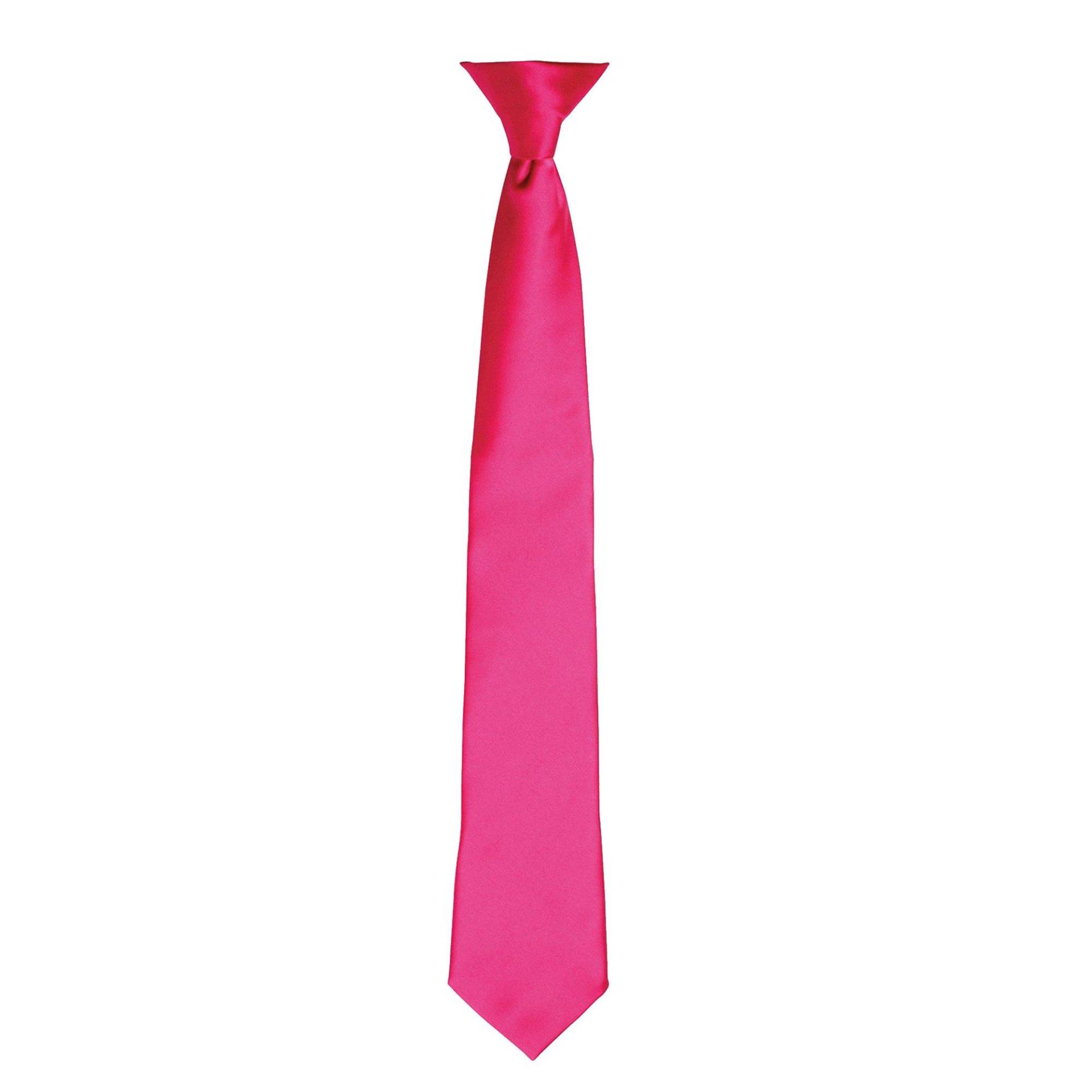 Satinkrawatte Zum Anklipsen Herren Pink ONE SIZE von PREMIER