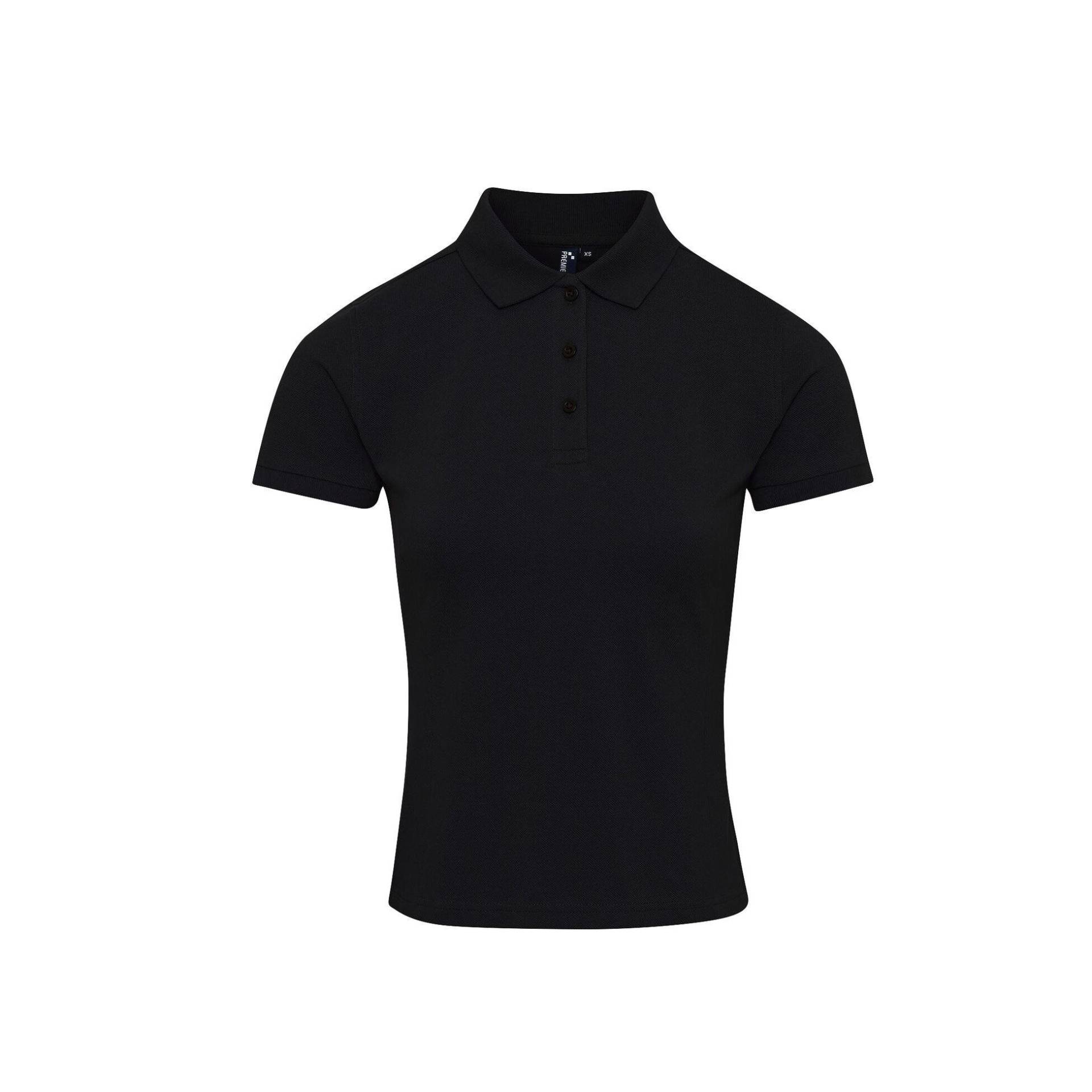 Poloshirt Coolchecker Mit Coolplus Damen Schwarz M von PREMIER