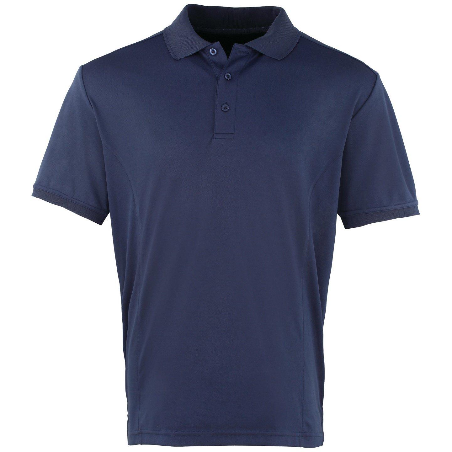 Coolchecker Pique Kurzarm Polo Tshirt Herren Marine S von PREMIER