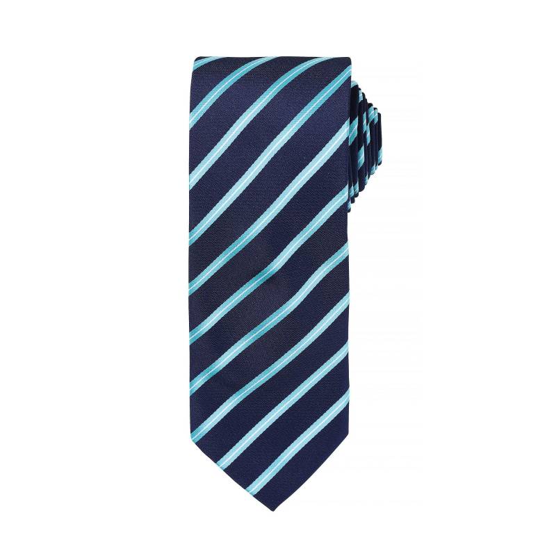 Sport Krawatte Mit Streifen Muster Herren Marine ONE SIZE von PREMIER
