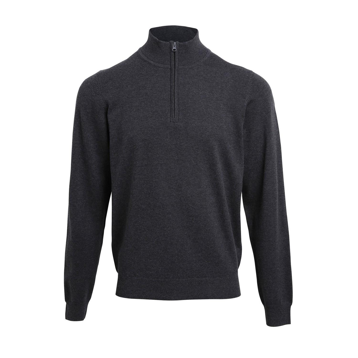 Sweatshirt Reißverschluss Herren Charcoal Black M von PREMIER