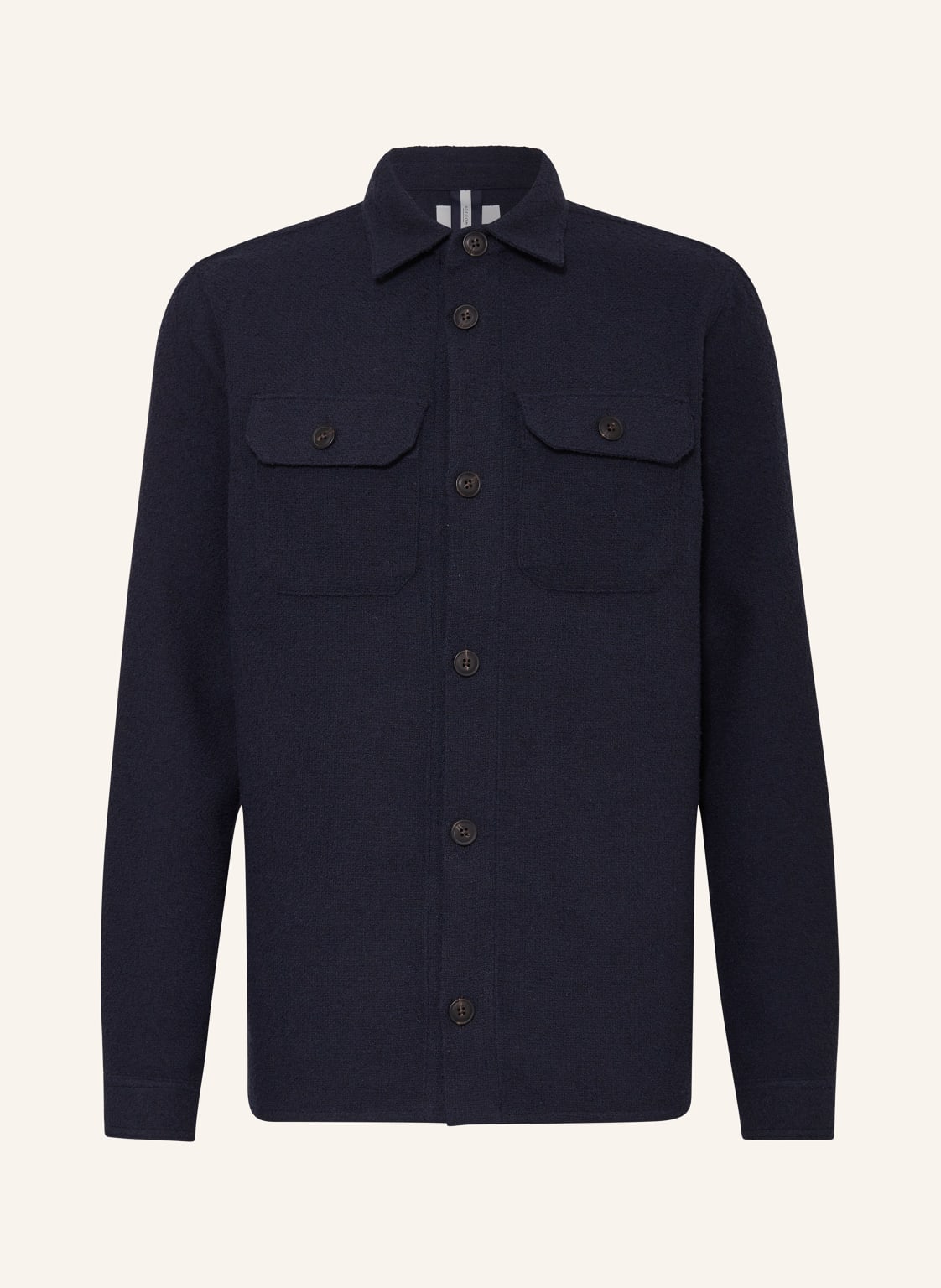 Profuomo Bouclé-Overshirt blau von PROFUOMO