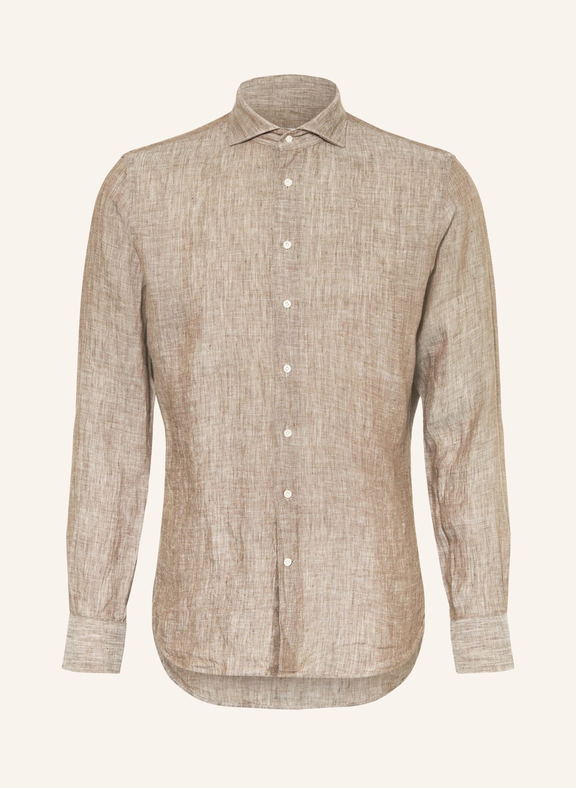 Profuomo Leinenhemd Regular Fit beige von PROFUOMO