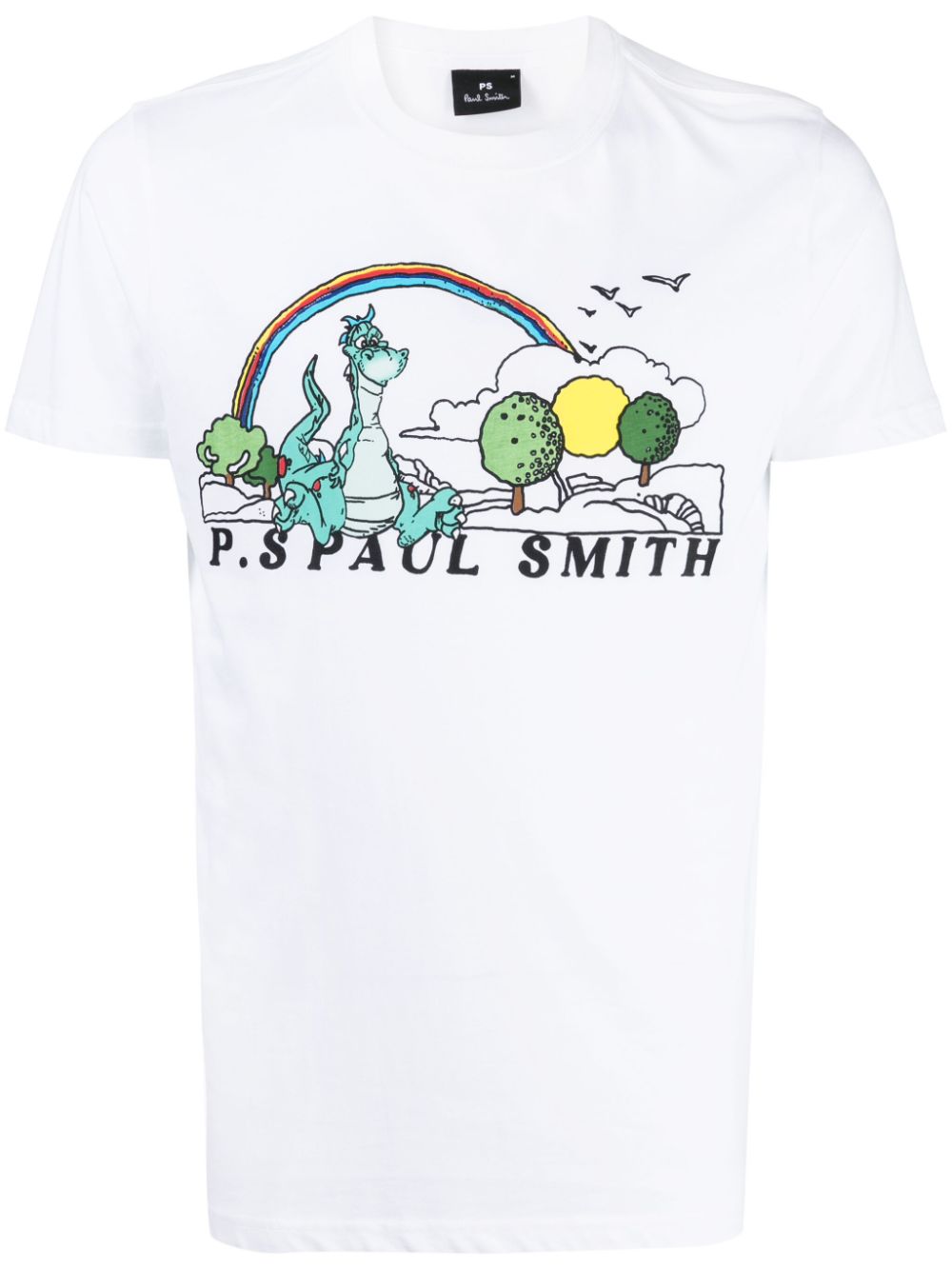 PS Paul Smith Dinosaur graphic-print T-shirt - White von PS Paul Smith