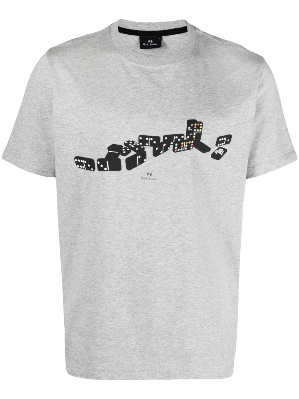 PS Paul Smith Dominoes graphic-print organic-cotton T-shirt - Grey von PS Paul Smith
