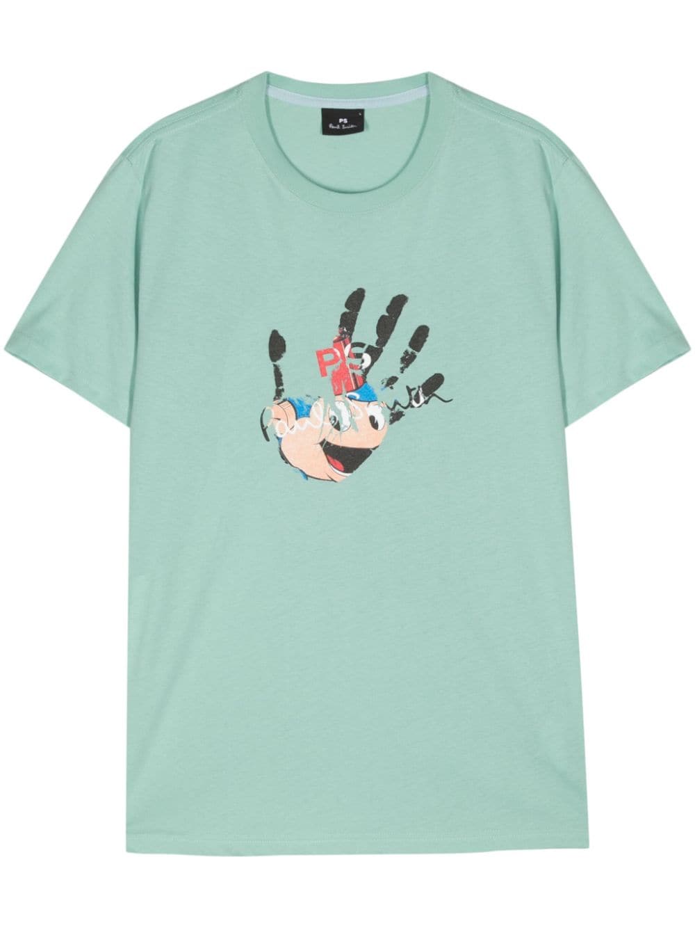 PS Paul Smith Hand Print Cotton T-Shirt - Green von PS Paul Smith