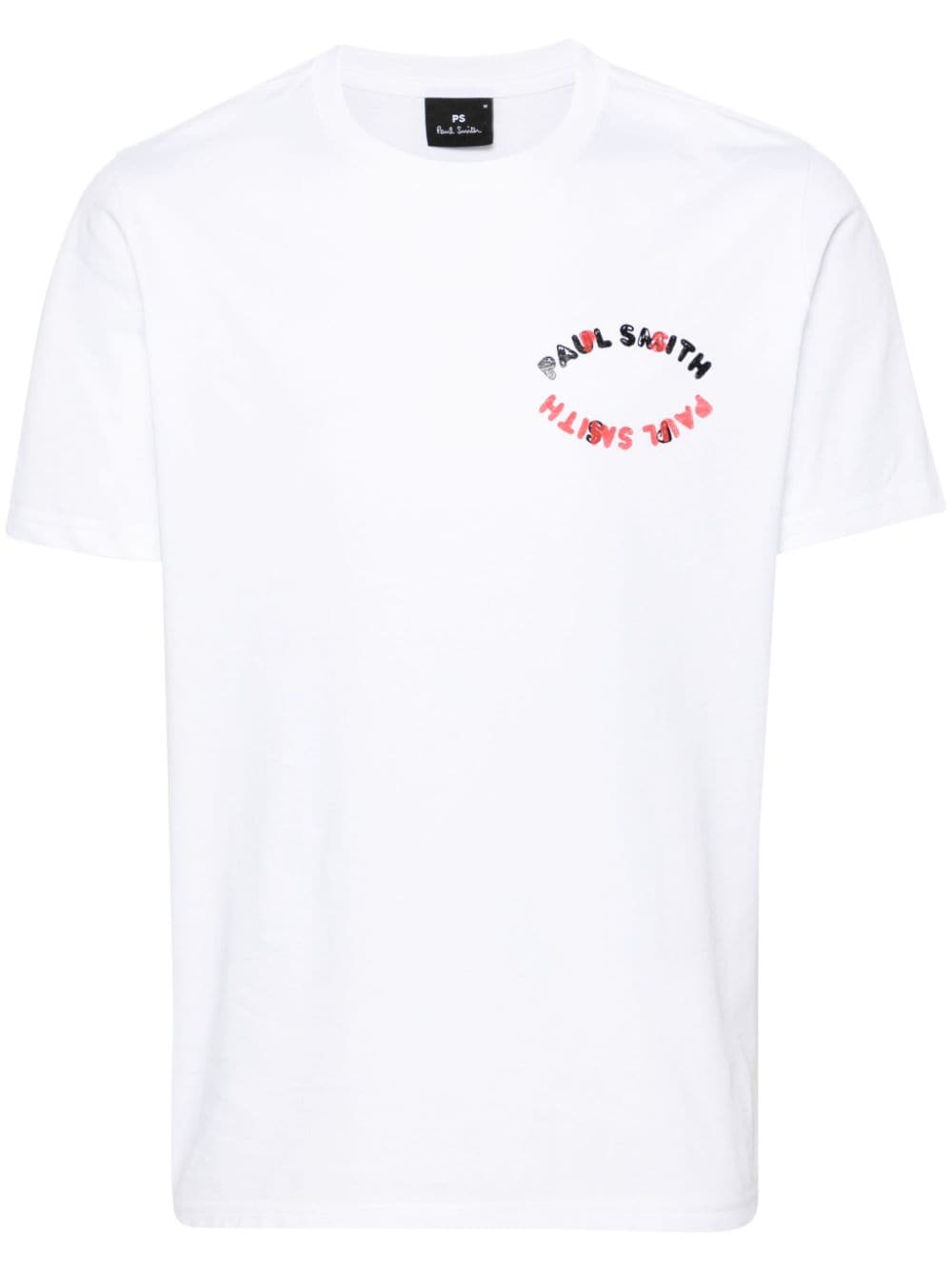 PS Paul Smith Happy Oval organic cotton T-shirt - White von PS Paul Smith