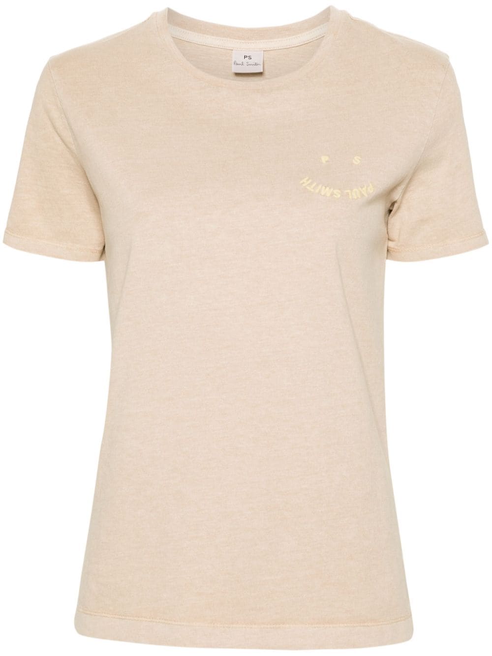 PS Paul Smith Happy organic-cotton T-shirt - Neutrals von PS Paul Smith