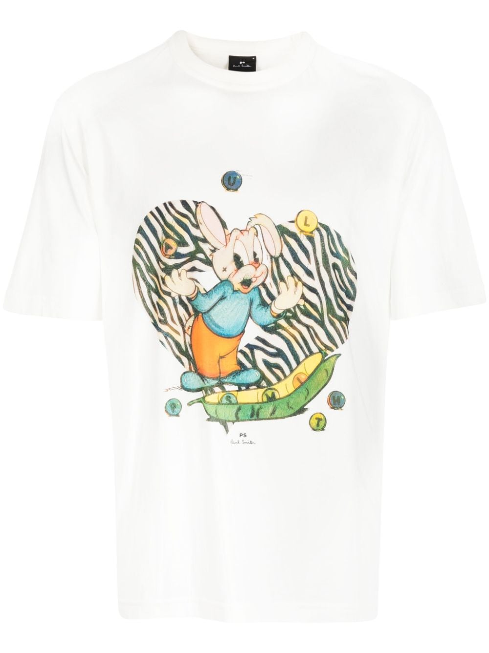 PS Paul Smith Juggling Bunny-print cotton T-shirt - White von PS Paul Smith