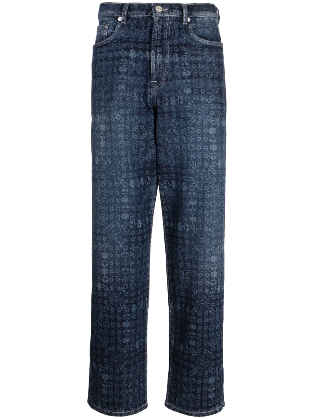 PS Paul Smith Laser-print straight jeans - Blue von PS Paul Smith