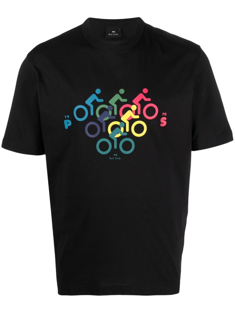 PS Paul Smith Multibike-print cotton T-shirt - Black von PS Paul Smith