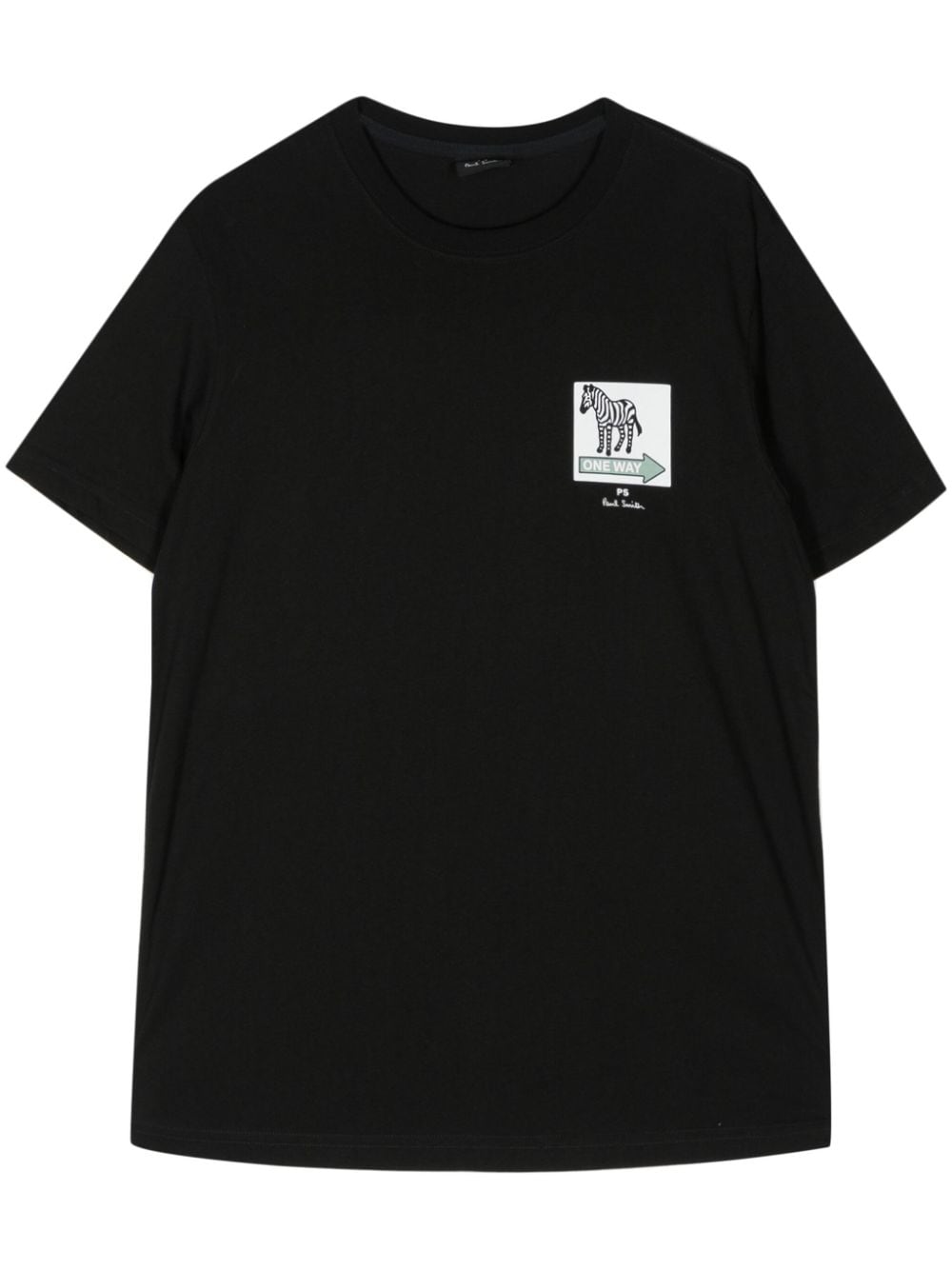 PS Paul Smith One Way Zebra Print T-shirt - Black von PS Paul Smith