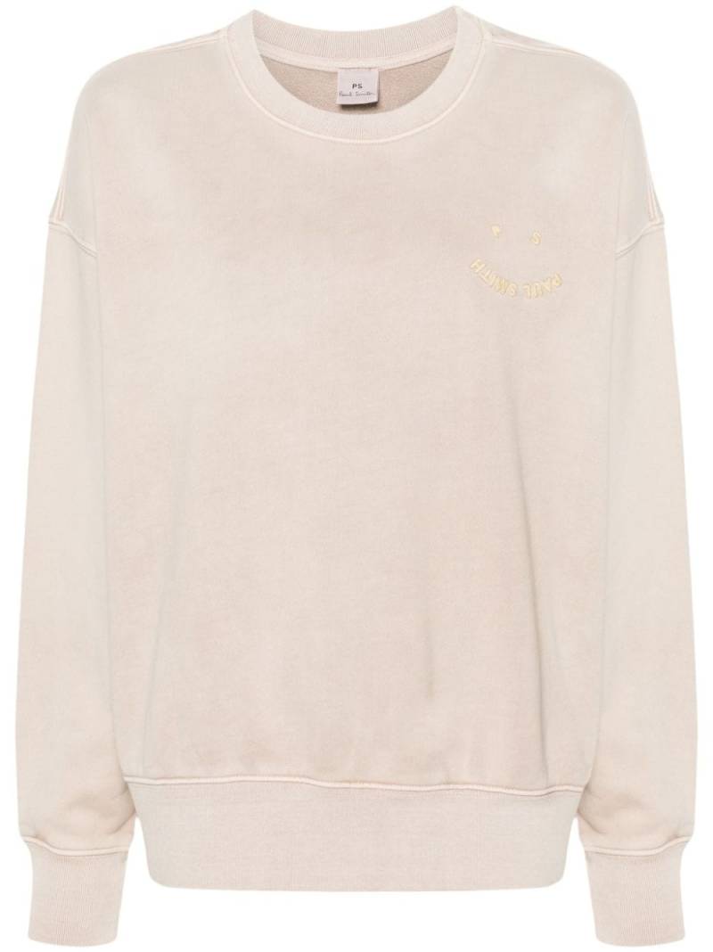 PS Paul Smith PS Happy organic cotton sweatshirt - Neutrals von PS Paul Smith