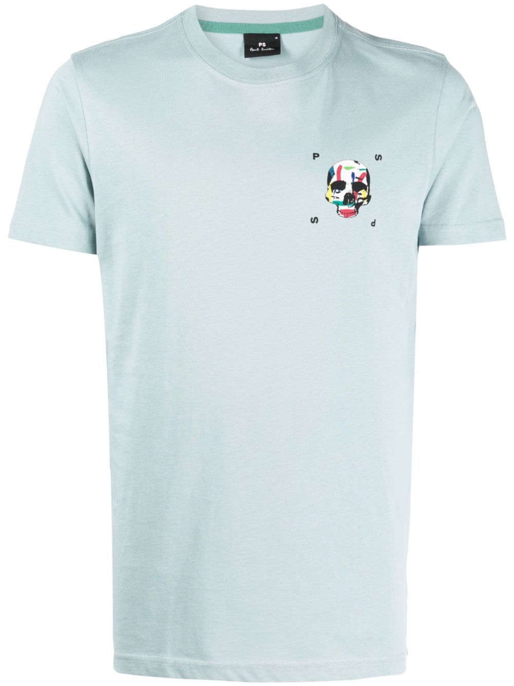 PS Paul Smith Skull-print cotton T-shirt - Blue von PS Paul Smith