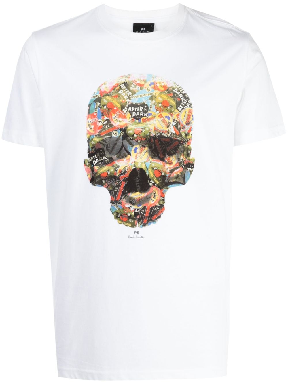 PS Paul Smith Sticker Skull organic-cotton T-shirt - White von PS Paul Smith