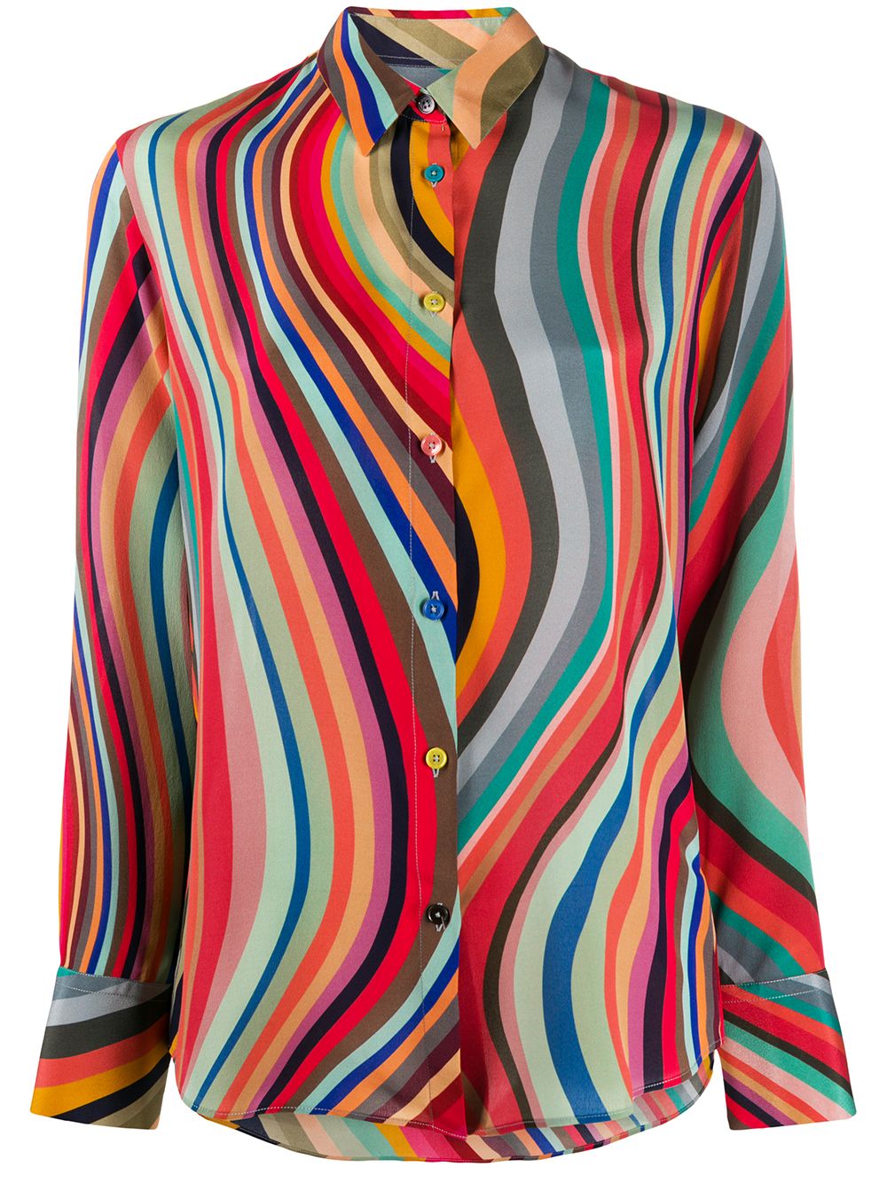 PS Paul Smith Swirl-print silk shirt - Pink von PS Paul Smith