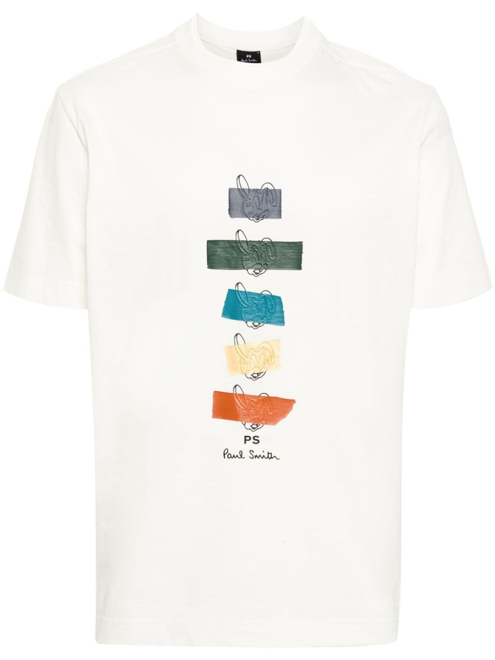 PS Paul Smith Taped Bunnies cotton T-shirt - White von PS Paul Smith