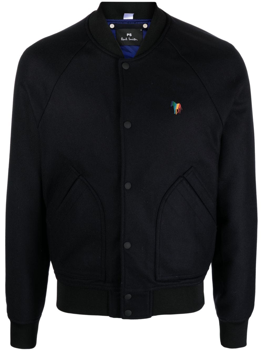PS Paul Smith Wadded logo-embroidered bomber jacket - Blue von PS Paul Smith