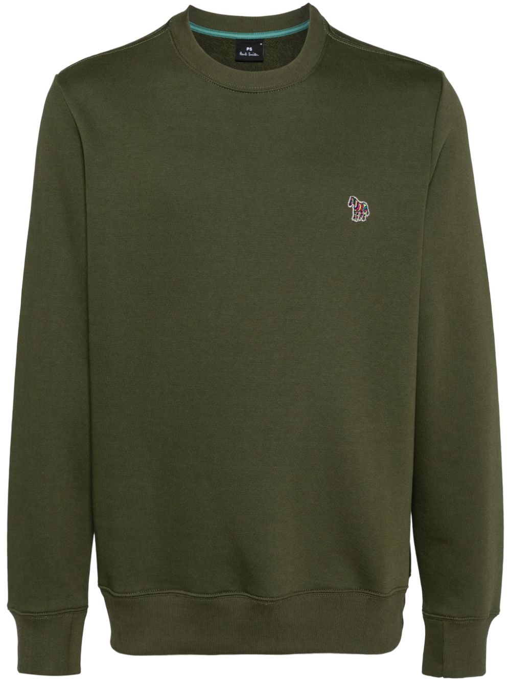 PS Paul Smith Zebra-appliqué organic cotton sweatshirt - Green von PS Paul Smith