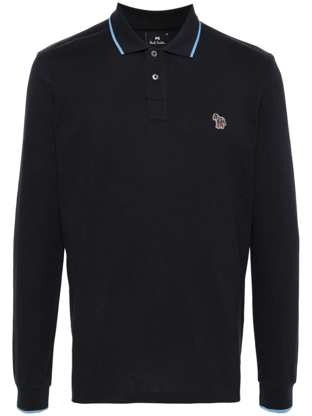 PS Paul Smith Zebra-appliqué polo shirt - Blue von PS Paul Smith